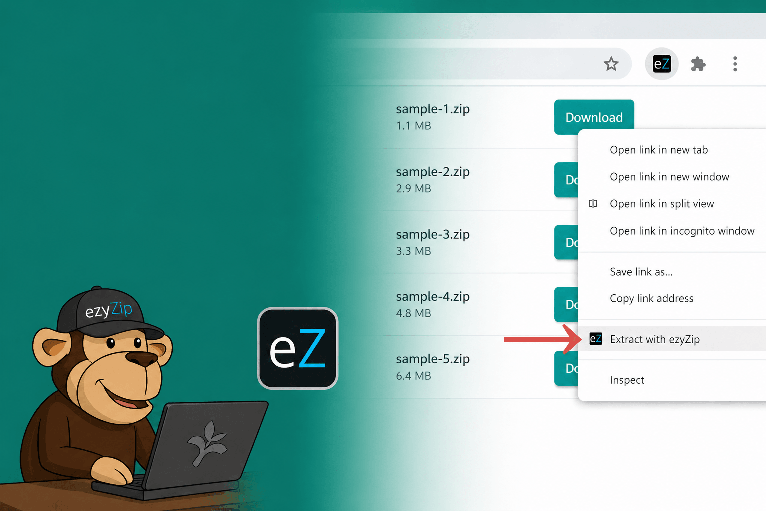 ezyZip File Extractor browser extension